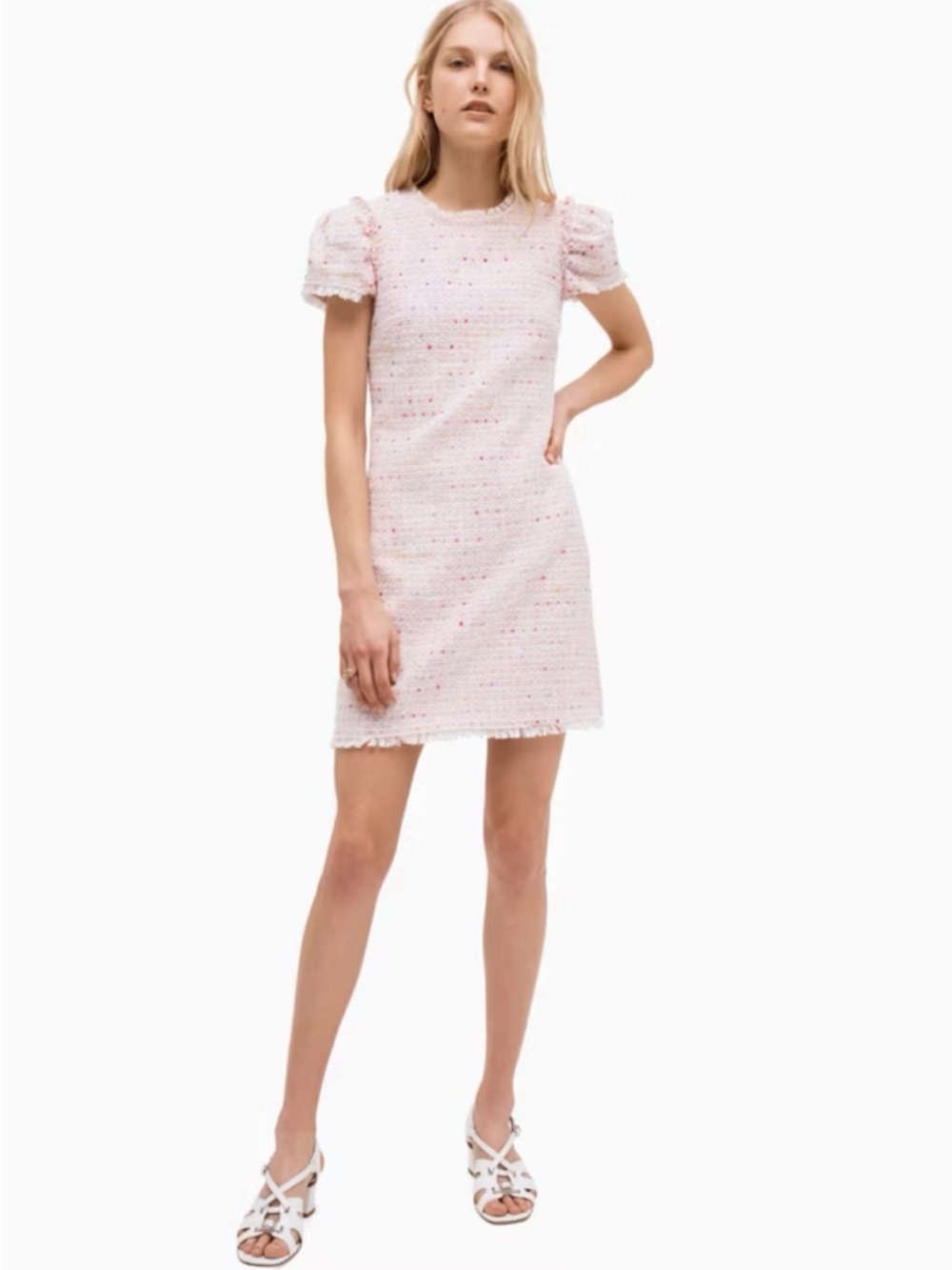 kate spade Flutter Sleeve Tweed Dress